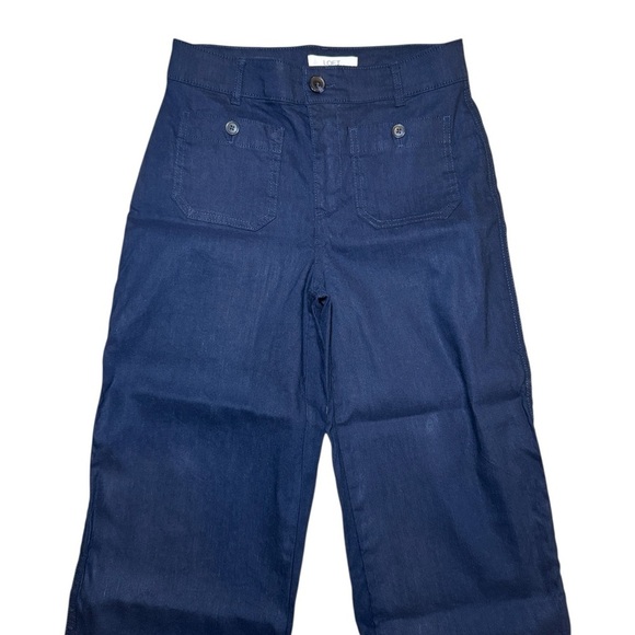 Loft The Palmer Wide Leg Woman’s Blue Wide Leg Pant Size 2 Petite - Picture 2 of 9